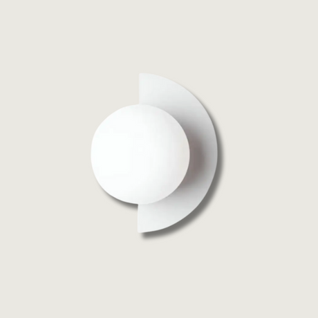 Modern Circular Wall Light  Minimalist White LED Sconce - Product showcase