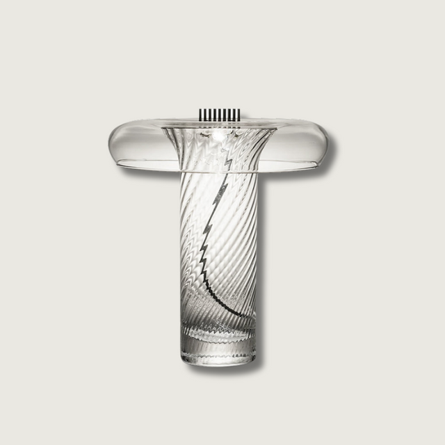Modern Glass Table Lamp  Spiral Crystal Design - Product showcase