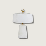 Alabaster Table Lamp  Vintage Brass Accents - Product showcase