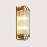 Art Deco Wall Light  Crystal Glass  Brass Finish - Product showcase