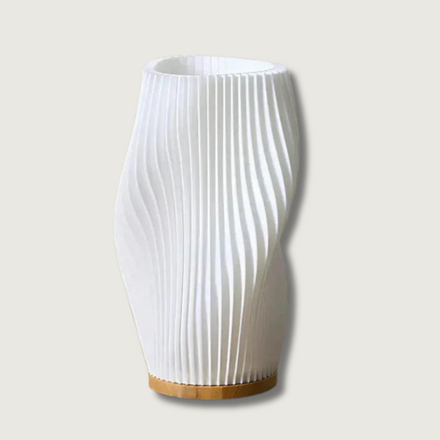 Modern Table Lamp  Sculptural Wave Design - Product showcase