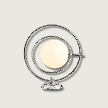 Modern Space Age Table Lamp  Rotating Orbital Design - Product showcase