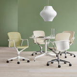 Modern Pendant Light  Pleated White Silk Shade - Detailed view