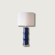 Ceramic Table Lamp  Navy Bamboo Design Base - Product showcase