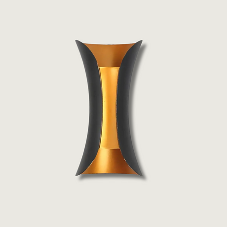 Modern LED Wall Light  Black Gold Dual Tone Design - Product showcase
