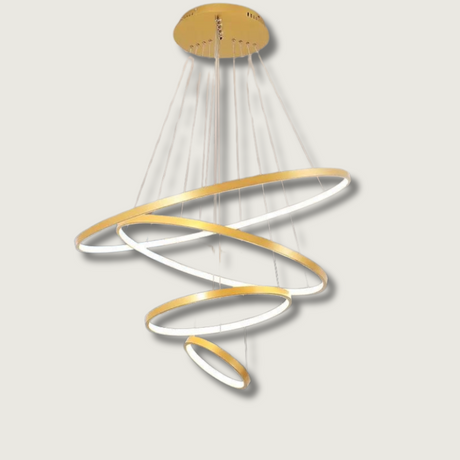Modern Spiral Chandelier  LED Ring Ceiling Light - Product showcase
