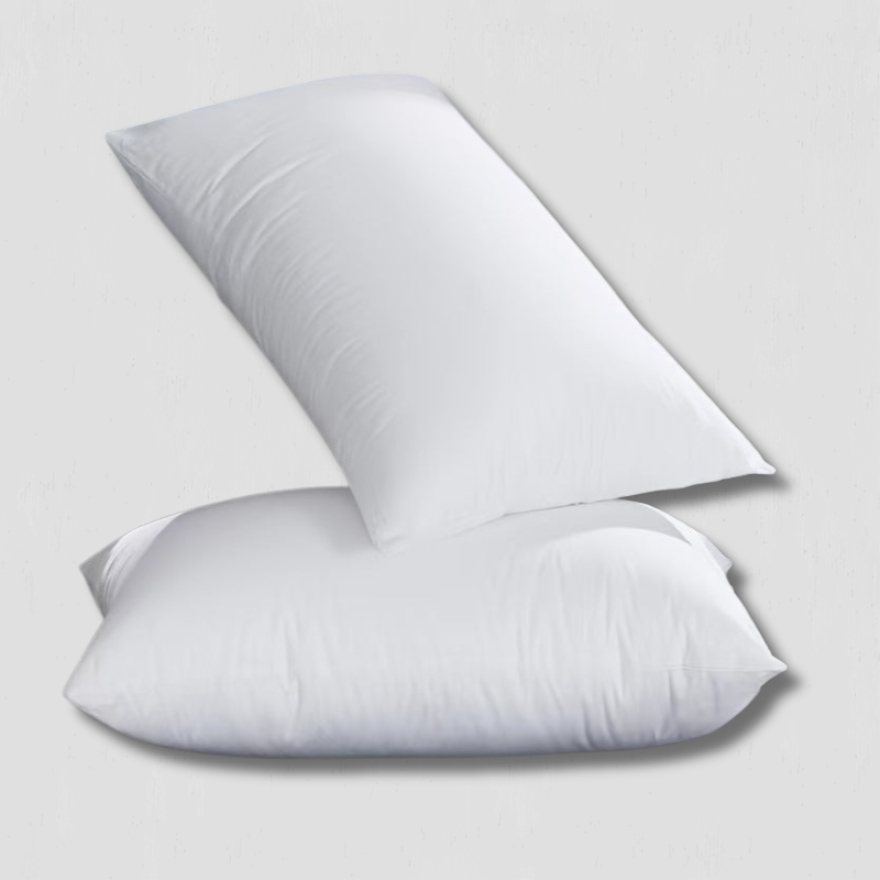 Cotton Bed Pillows  Breathable Hypoallergenic Set of 2 - Product showcase