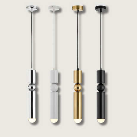 Modern Pendant Light  Minimalist Metal Cylinder Design - Product showcase