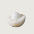 Marble Table Lamp  White Globe Glass Shade - Product showcase