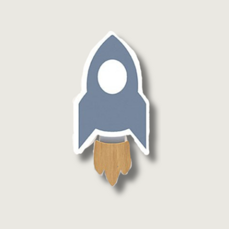 Kids Rocket Wall Light  LED Touch Control Space Decor - Product showcase