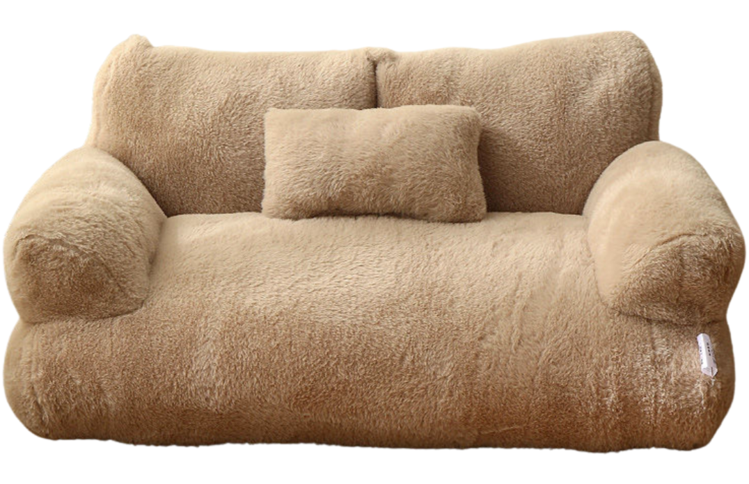 Plush Pet Sofa Bed  Premium Fleece Cat  Dog Lounger - Product detail 4