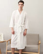 Waffle Knit Spa Robe  Cotton Kimono Style Bathrobe - Product showcase