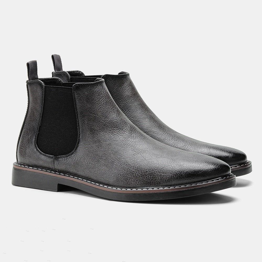 Mens Chelsea Boots  Premium Leather with Elastic Side Panels - Product detail 9