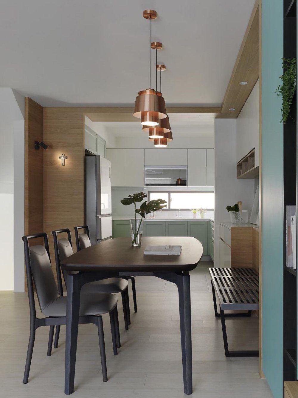 Modern Brass Pendant Light  Tiered Metallic Shade Design - Product detail 32