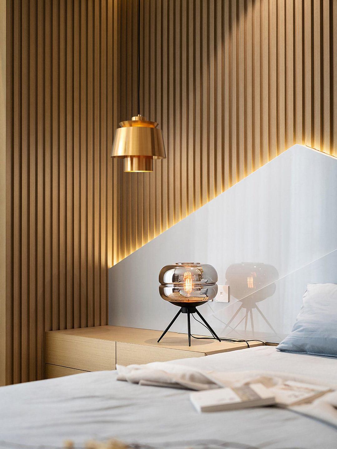 Modern Brass Pendant Light  Tiered Metallic Shade Design - Product detail 34