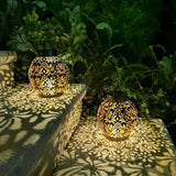 Solar Garden Lantern  Moroccan Pattern LED Light - Detailed view