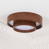 Modern LED Ceiling Light  Walnut Wood Finish Ring Design - Product detail 13