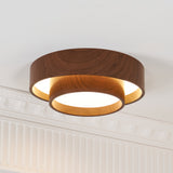 Modern LED Ceiling Light  Walnut Wood Finish Ring Design - Product detail 14