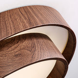 Modern LED Ceiling Light  Walnut Wood Finish Ring Design - Product detail 4