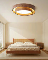 Modern LED Ceiling Light  Walnut Wood Finish Ring Design - Product detail 9