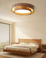 Modern LED Ceiling Light  Walnut Wood Finish Ring Design - Product detail 10