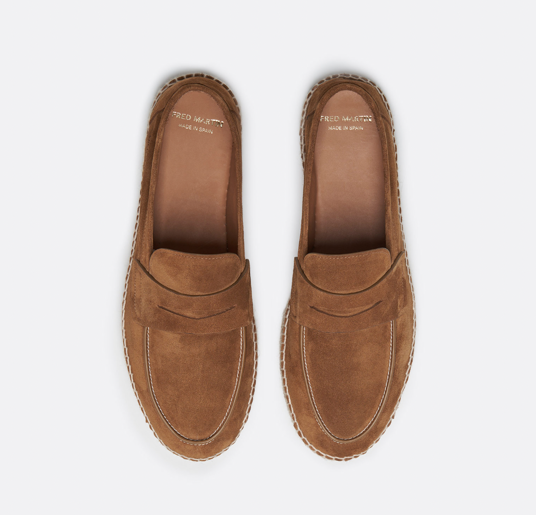 Classic Suede Penny Loafers  Light Gray Slip-On Design - Product detail 4