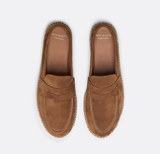 Classic Suede Penny Loafers  Light Gray Slip-On Design - Product detail 4
