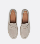 Classic Suede Penny Loafers  Light Gray Slip-On Design - Product detail 5
