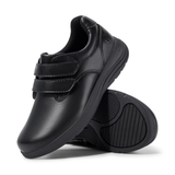 Womens Orthopedic Shoes  Velcro Closure Black Leather - Product showcase