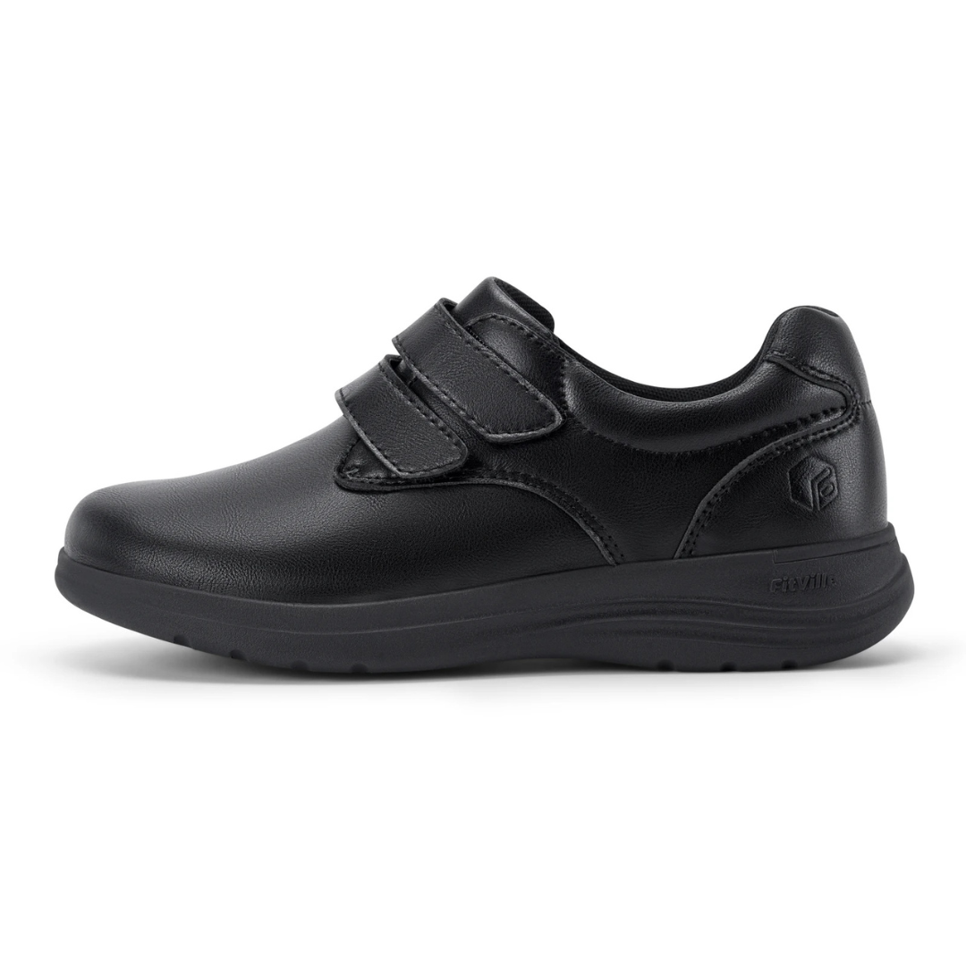 Womens Orthopedic Shoes  Velcro Closure Black Leather - Product example