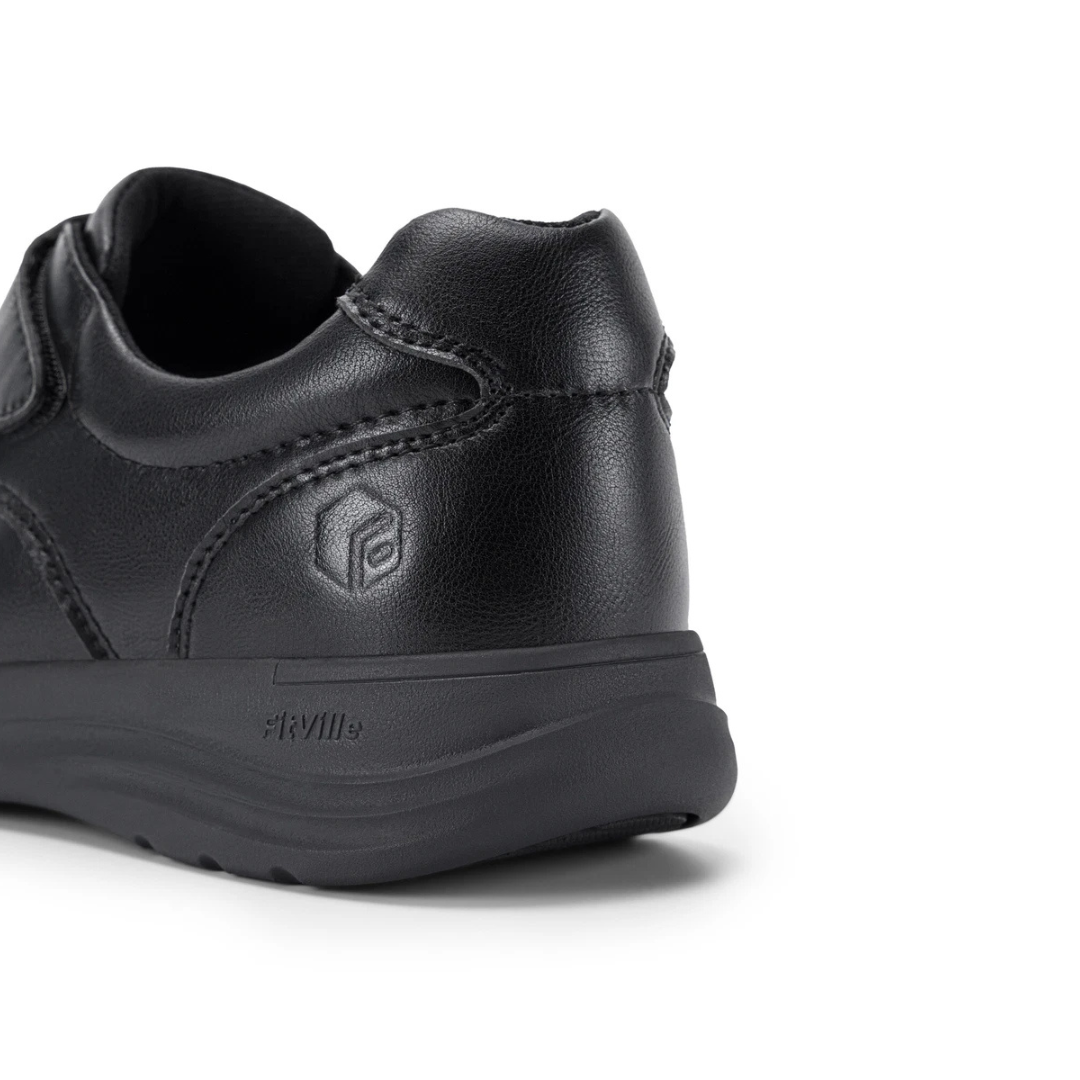 Womens Orthopedic Shoes  Velcro Closure Black Leather - Product detail 5