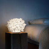 Floral Table Lamp  White Petal Design with Metal Base - Product detail 10