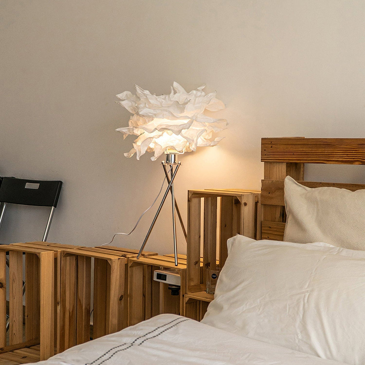 Cloud Paper Table Lamp  Sculptural White Shade Design - Product example
