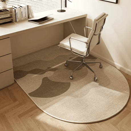 Oval Office Chair Mat  Woven Geometric Pattern Floor Protection - Product detail 5