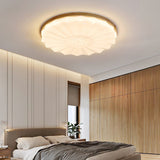 Modern Ceiling Light  Wood Frame Geometric Pattern - Detailed view
