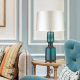 Modern Glass Table Lamp  Amber Base Black Shade - Product detail 13