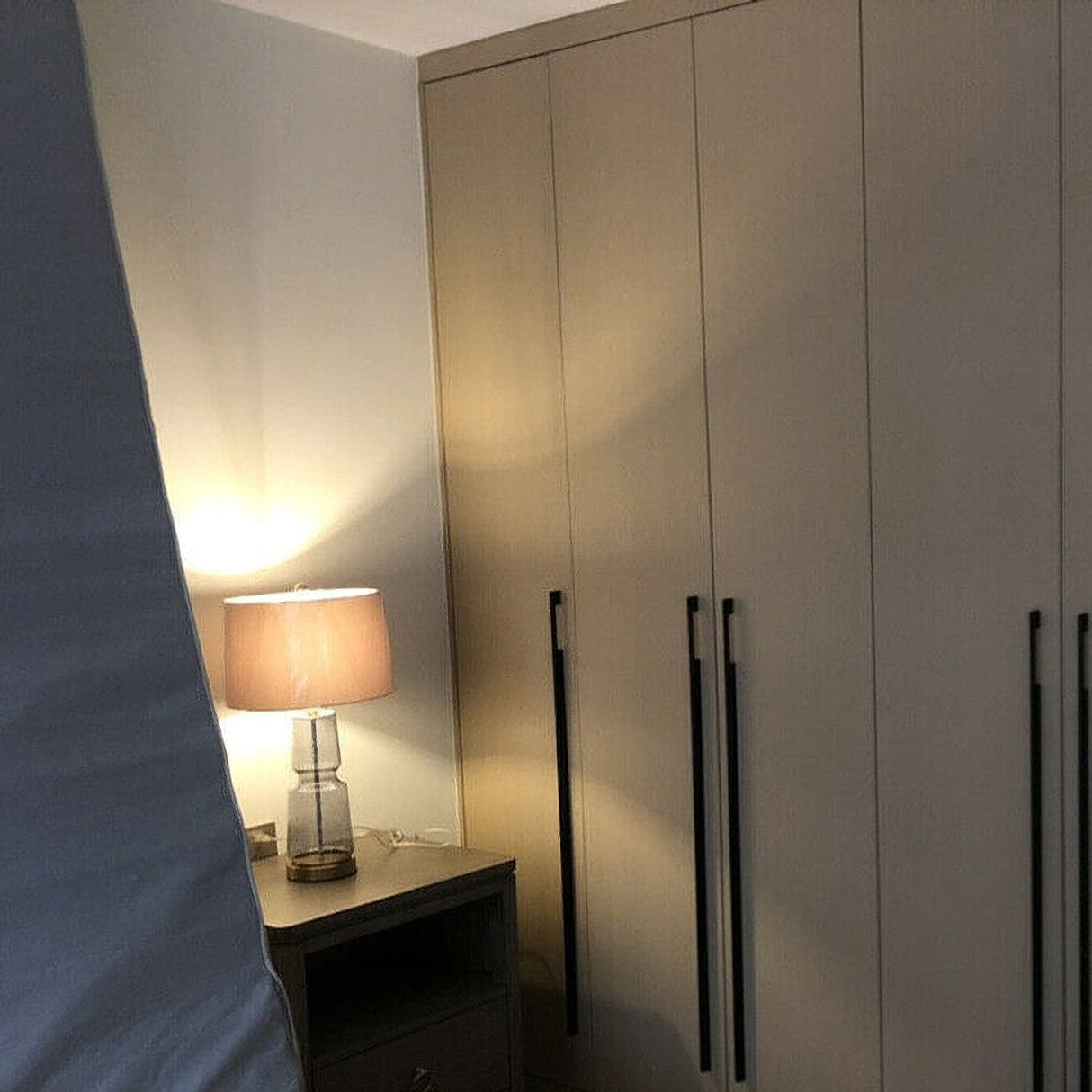 Modern Glass Table Lamp  Amber Base Black Shade - Product detail 18