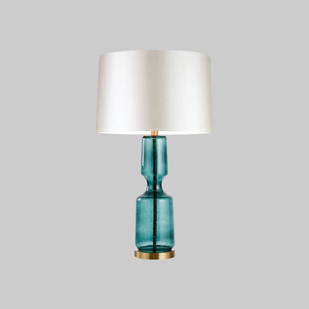 Modern Glass Table Lamp  Amber Base Black Shade - Product detail 5