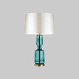Modern Glass Table Lamp  Amber Base Black Shade - Product detail 5