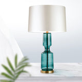 Modern Glass Table Lamp  Amber Base Black Shade - Product detail 19