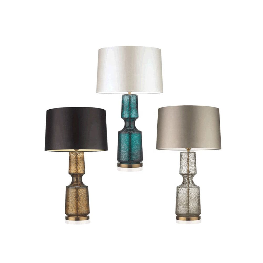 Modern Glass Table Lamp  Amber Base Black Shade - Product detail 26