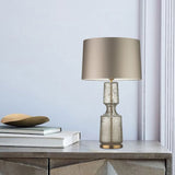 Modern Glass Table Lamp  Amber Base Black Shade - Product detail 4
