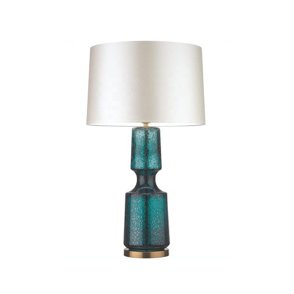 Modern Glass Table Lamp  Amber Base Black Shade - Product detail 30