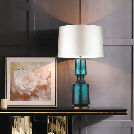 Modern Glass Table Lamp  Amber Base Black Shade - Product detail 23