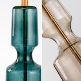 Modern Glass Table Lamp  Amber Base Black Shade - Product detail 17
