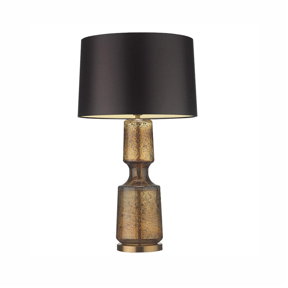 Modern Glass Table Lamp  Amber Base Black Shade - Product detail 29