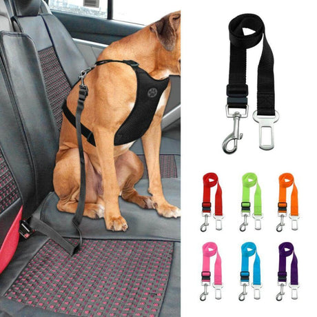 Pet Safety Car Belt  Adjustable Length with Rotating Clip - Product showcase