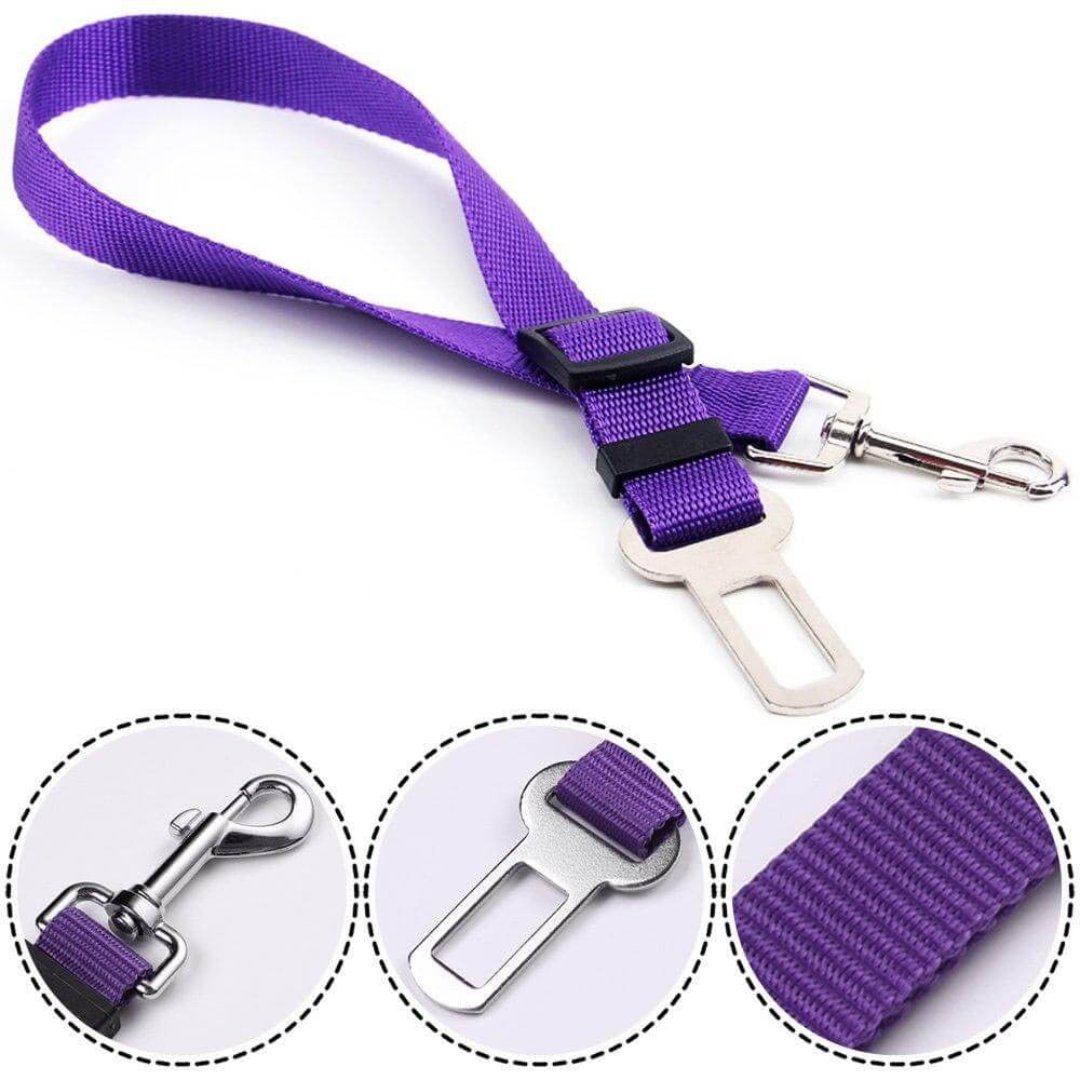 Pet Safety Car Belt  Adjustable Length with Rotating Clip - Detailed view