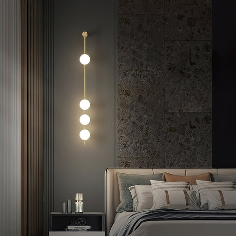 Modern Vertical Wall Lamp  Gold Spheres LED Design - Product detail 4