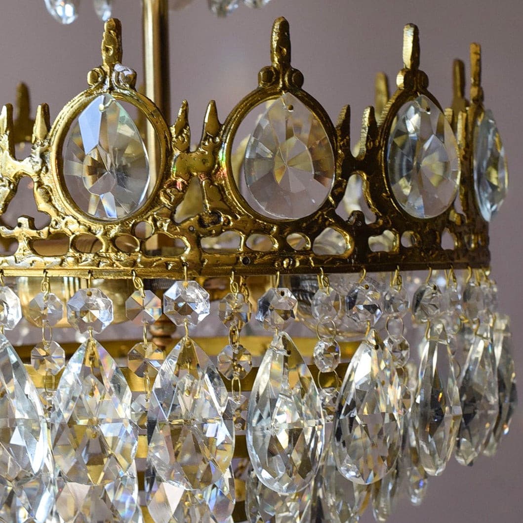 Crystal Crown Table Lamp  Royal Gold Finish - Product detail 8